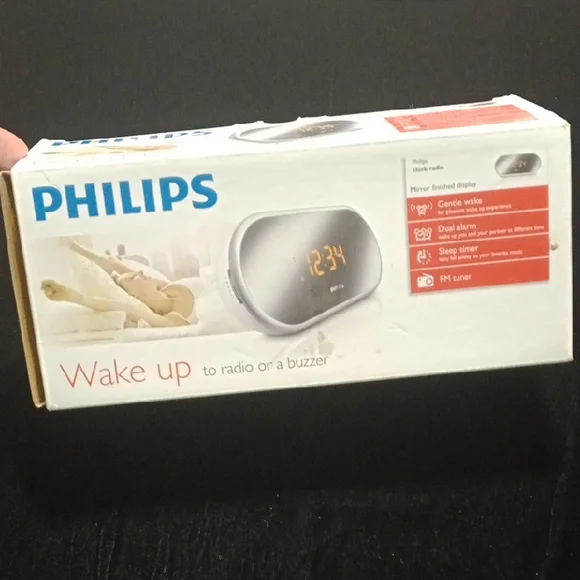 Philips White LED Alarm Clock - Picture 3 of 8